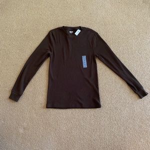 Men's Old Navy Long Sleeve Brown Shirt Size Small NWT